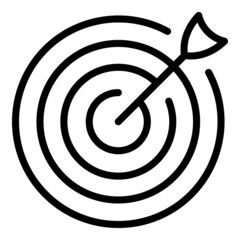 Reached goal icon outline vector. Business target. Reach mission