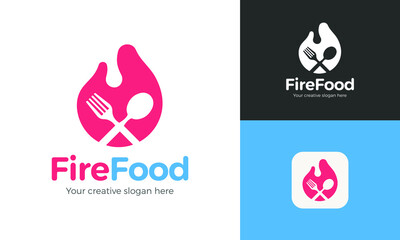 Fototapeta na wymiar logo template with modern colors for restaurant 