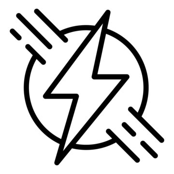 Productivity Energy Icon Outline Vector. Productive Work. Effective Brain