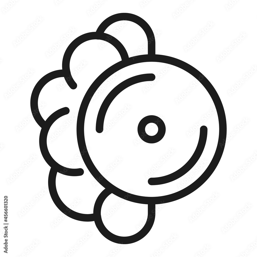 Poster memory processor icon outline vector. digital chip. server brain
