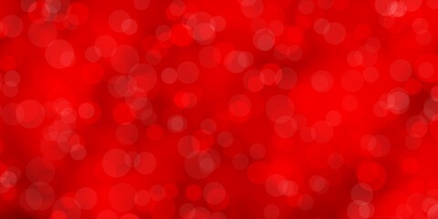 Dark Red vector backdrop with circles.