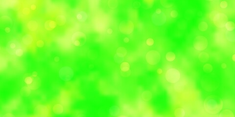 Obraz premium Light Green, Yellow vector texture with disks.