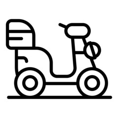 Delivery motorbike icon outline vector. Scooter courier. Express shipping