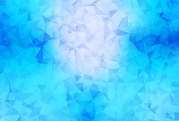 Light BLUE vector abstract mosaic pattern.