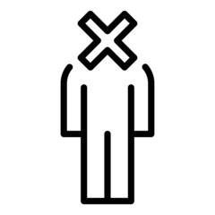 Obraz premium People contactless icon outline vector. Person protection. Virus safety