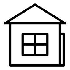 Home isolation icon outline vector. Virus prevention. Coronavirus lockdown