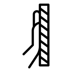 Palm scanning icon outline vector. Scan recognition. Hand id