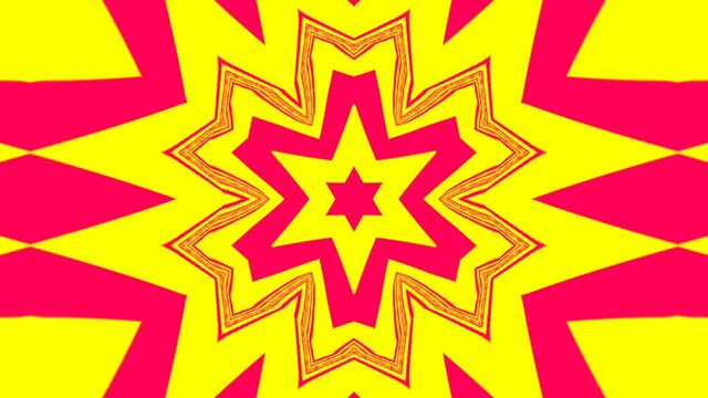 A yellow and pink star shape pattern background