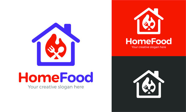 Modern logo template for a homemade food restaurant. vector editadle