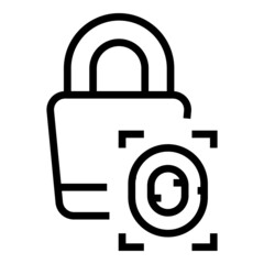 Digital lock icon outline vector. Privacy data. Personal identification