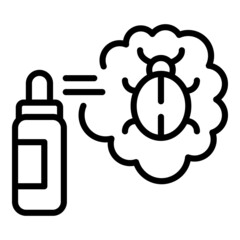 Bug spray icon outline vector. Control pest. Poison insect