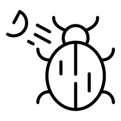 Spraying bug icon outline vector. Insect spray. Aerosol bottle