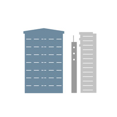 Skyscraper in Male flat icon. Maldives construction. Coral island. Exotic vacation. Isolated vector stock illustration