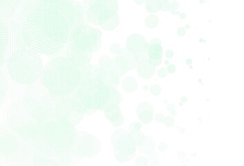 Light Green vector background with bubbles.