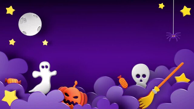 Funny background for the celebration of Halloween, loopable. The blank space in the center of the frame is just right to add your caption.