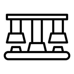 Manufacturing machine icon outline vector. Factory equipment. Conveyor industry