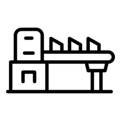 Manufacturing flow icon outline vector. Factory process. Delivery chain