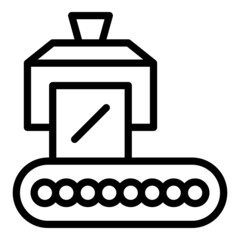 Factory machinery icon outline vector. Industry conveyor. Manufacture equipment