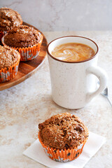 Halloween cupcakes with coffee