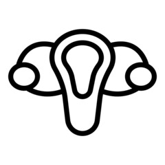 Obraz premium Female uterus icon outline vector. Woman ovary. Reproductive system