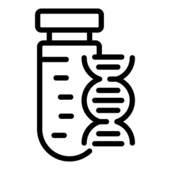 Dna testing icon outline vector. Genetic test. Medical research