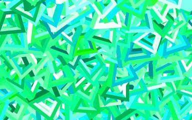 Light Green vector template with chaotic shapes.