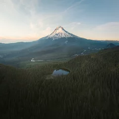 Papier Peint photo autocollant Mont Fuji Epic Mount Hood Oregon Snow Capped Volcano Mountain