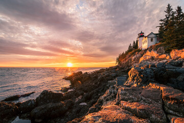 Acadia National Park Sunset - obrazy, fototapety, plakaty