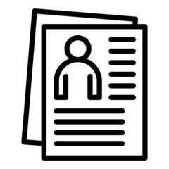 Patient archive icon outline vector. Medical record. Health history
