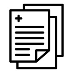 Fototapeta premium Patient file icon outline vector. Medical data. Health profile