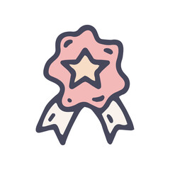 badge color vector doodle simple icon design