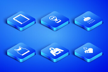 Set Heartbeat increase, Sport horizontal bar, Hoodie, Sleeveless t-shirt, Location gym and Shower icon. Vector