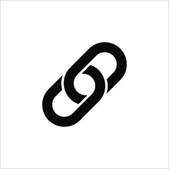 chain link vector icon, vector illustration on white background.
