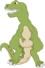 tyrannosaurus cartoon isolated on white background