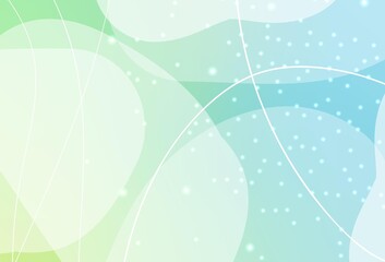 Light Blue, Green vector Circles, lines with colorful gradient on abstract background.