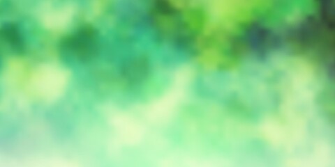 Light Green, Yellow vector backdrop with cumulus.