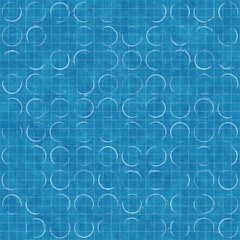 Seamless bright blue blueprint pattern for textile and print. High quality illustration. Technical engineering blue-print draft design. Graphic motif for background, wallpaper, or surface design print