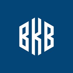 BKB Initial three letter logo hexagon