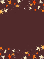 秋の紅葉のイラスト背景