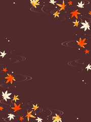 秋の紅葉のイラスト背景