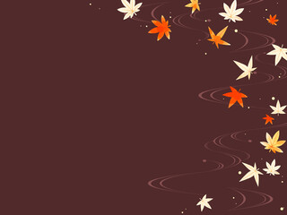 秋の紅葉のイラスト背景