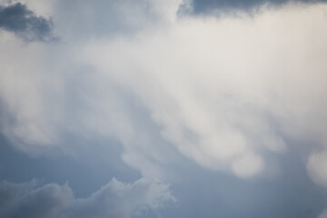 Cumulonimbus clouds after rainy weather