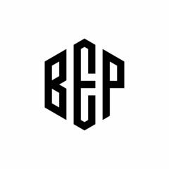 BEP Initial three letter logo hexagon