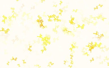 Light Green, Yellow vector doodle layout with branches.