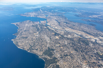 Aerial view of Seattle, Washington, USA