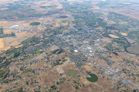 Aerial View of Hermiston, Oregon, USA