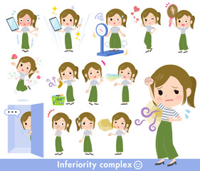 劣等感に関するカジュアルファッション女性のセット