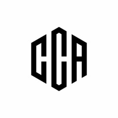 CCA Initial three letter logo hexagon