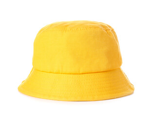 Yellow panama on white background