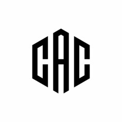 Fototapeta premium CAC Initial three letter logo hexagon